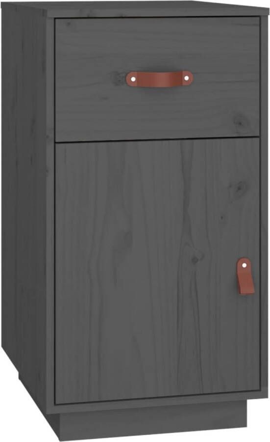 Dolce Vita La Schrijftafel Werktafel Computertafel Kantoorbureau Studiebureau Bureaukastje 40x50x75 cm massief grenenhout grijs