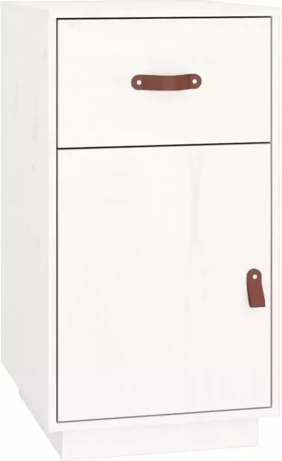 Dolce Vita La Schrijftafel Werktafel Computertafel Kantoorbureau Studiebureau Bureaukastje 40x50x75 cm massief grenenhout wit - Foto 2