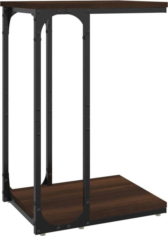 Dolce Vita La Tafeltje Bijzettafel Accenttafel Multifunctionele tafel- Salontafel 40x30x60 cm bewerkt hout zwart