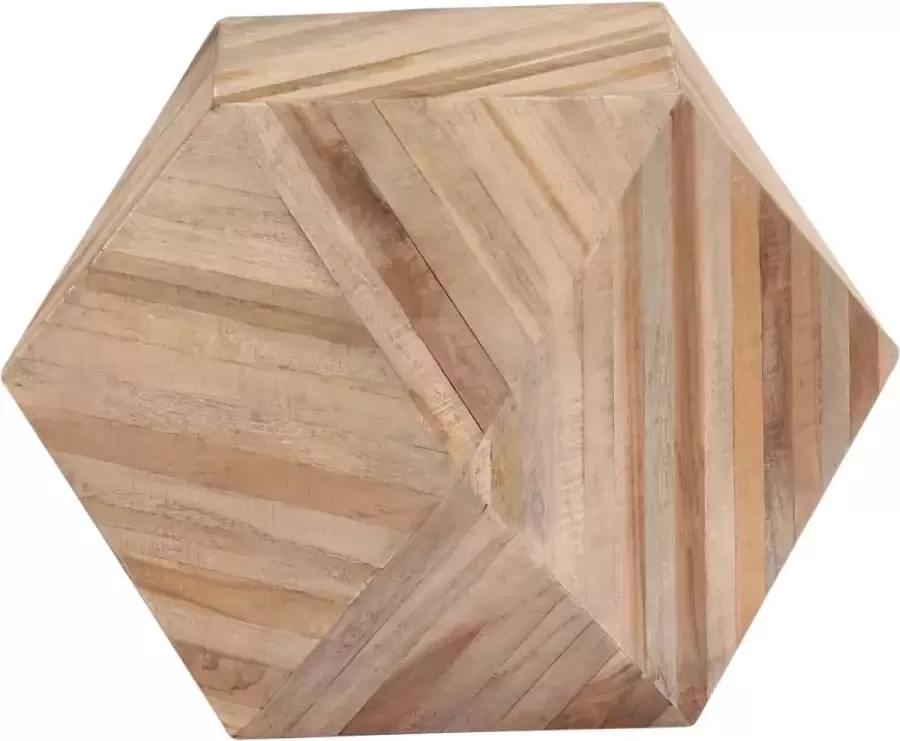 Dolce Vita La Tafeltje Bijzettafel Accenttafel Multifunctionele tafel- Salontafel 40x40x40 cm gerecycled teakhout