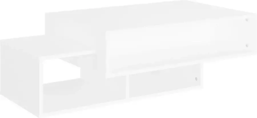 Dolce Vita La Tafeltje Bijzettafel Accenttafel Multifunctionele tafel- Salontafel Koffietafel Lounge tafel Design tafel Woonkamertafel Tafel 90x60x35 cm spaanplaat hoogglans wit