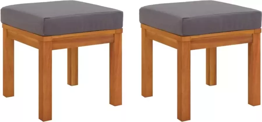 Dolce Vita La Tuinkrukjes 2 st met kussens 40x40x42 cm massief acaciahout