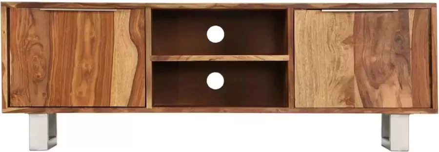 Dolce Vita La Tv-kast Mediameubel Tv-standaard Tv-tafel Televisiemeubel Tv-opbergkast 118x30x40 cm sheeshamhout met honing afwerking