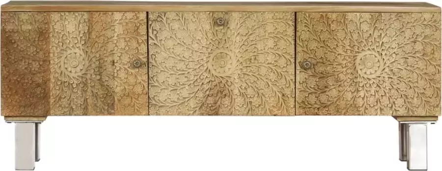 Dolce Vita La Tv-kast Mediameubel Tv-standaard Tv-tafel Televisiemeubel Tv-opbergkast 118x30x45 cm massief mangohout