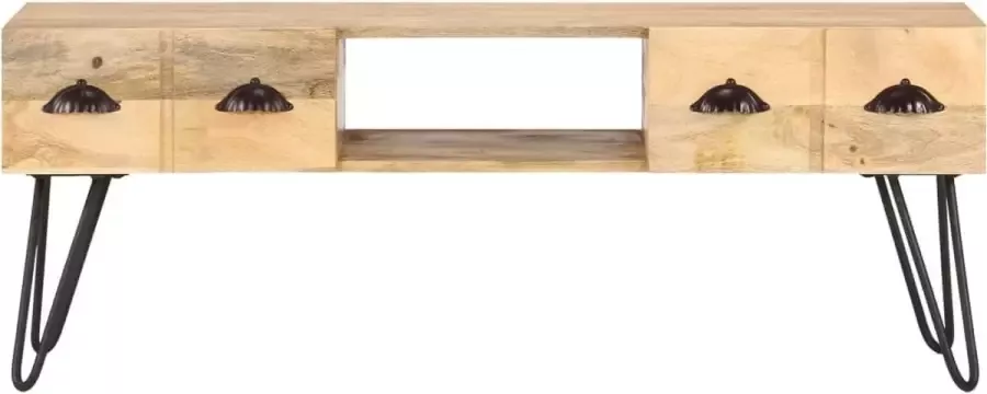 Dolce Vita La Tv-kast Mediameubel Tv-standaard Tv-tafel Televisiemeubel Tv-opbergkast 120x35x45 cm massief mangohout