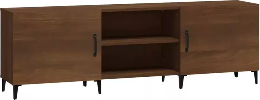 Dolce Vita La Tv-kast Mediameubel Tv-standaard Tv-tafel Televisiemeubel Tv-opbergkast 150x30x50 cm bewerkt hout zwart - Foto 2