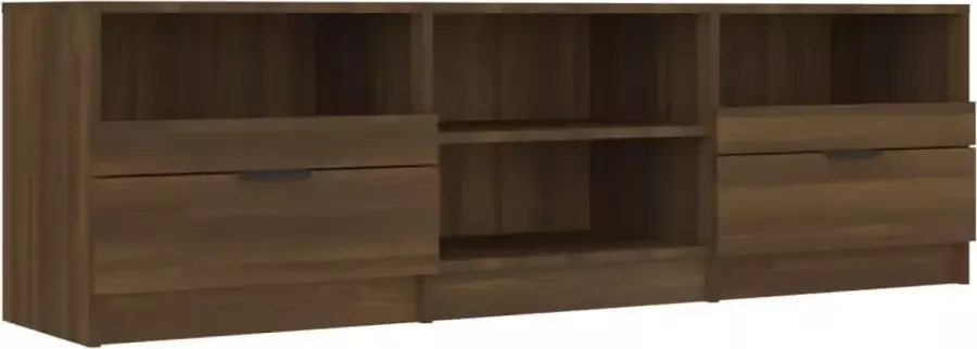 Dolce Vita La Tv-kast Mediameubel Tv-standaard Tv-tafel Televisiemeubel Tv-opbergkast 150x33 5x45 cm bewerkt hout bruineikenkleurig