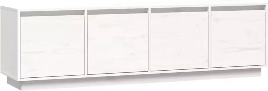 Dolce Vita La Tv-kast Mediameubel Tv-standaard Tv-tafel Televisiemeubel Tv-opbergkast 156x37x45 cm massief grenenhout wit