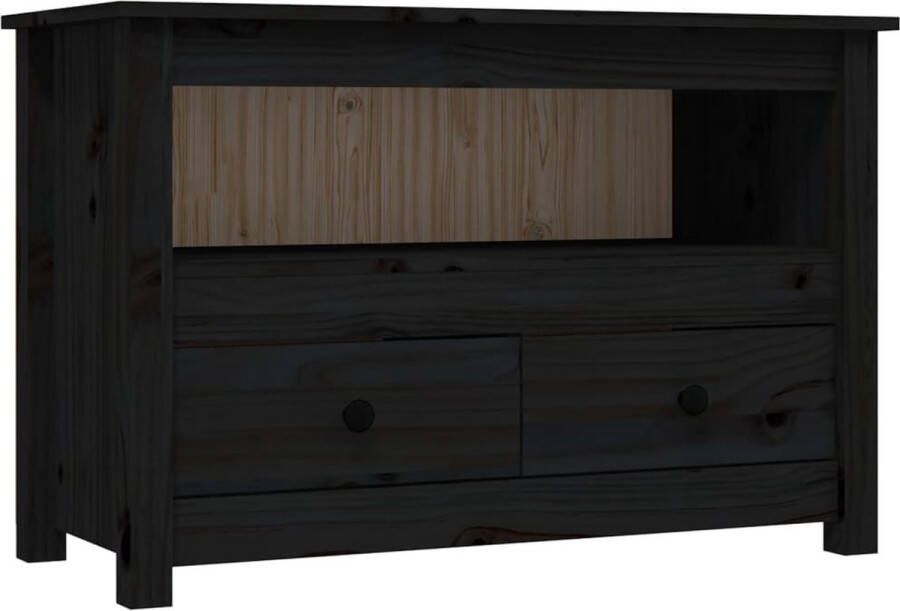 Dolce Vita La Tv-kast Mediameubel Tv-standaard Tv-tafel Televisiemeubel Tv-opbergkast 79x35x52 cm massief grenenhout grijs