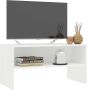 Dolce Vita La Tv-kast Mediameubel Tv-standaard Tv-tafel Televisiemeubel Tv-opbergkast 80x40x40 cm bewerkt hout wit - Thumbnail 2