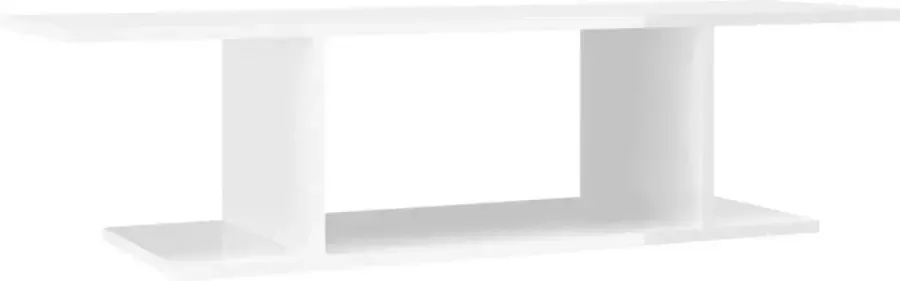 Dolce Vita La Tv-meubelwand Wandplank voor televisie Tv-bevestigingssysteem voor aan de muur 103x30x26 5 cm hoogglans wit
