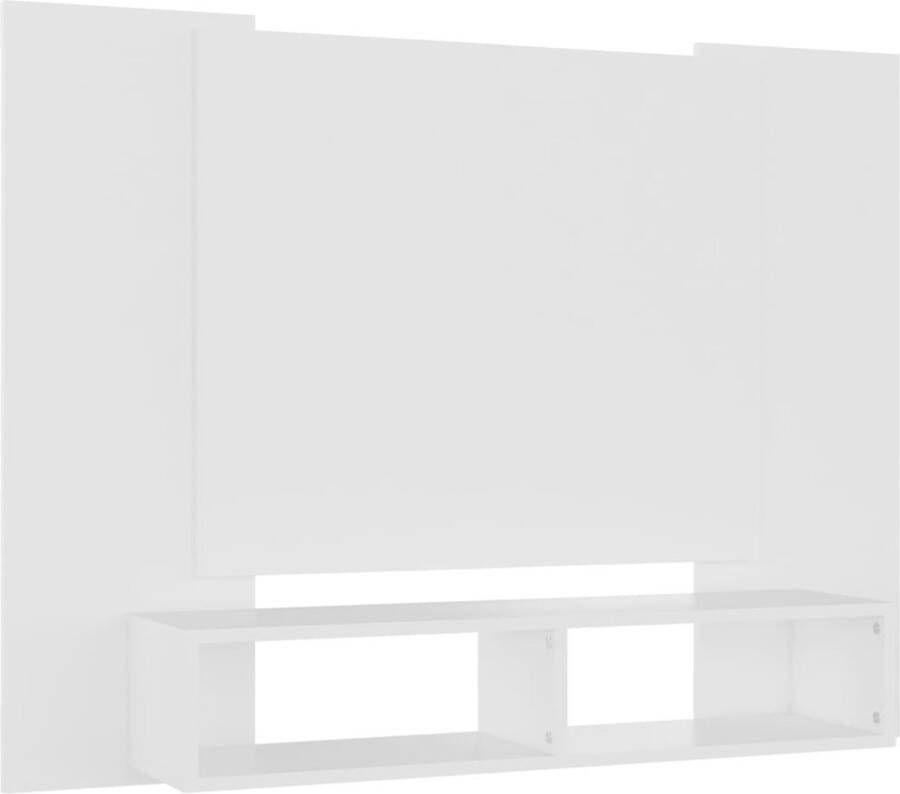 Dolce Vita La Tv-meubelwand Wandplank voor televisie Tv-bevestigingssysteem voor aan de muur 120x23 5x90 cm spaanplaat wit