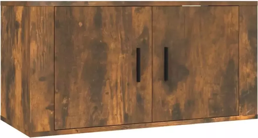 Dolce Vita La Tv-meubelwand Wandplank voor televisie Tv-bevestigingssysteem voor aan de muur 80x34 5x40 cm gerookt eikenkleurig