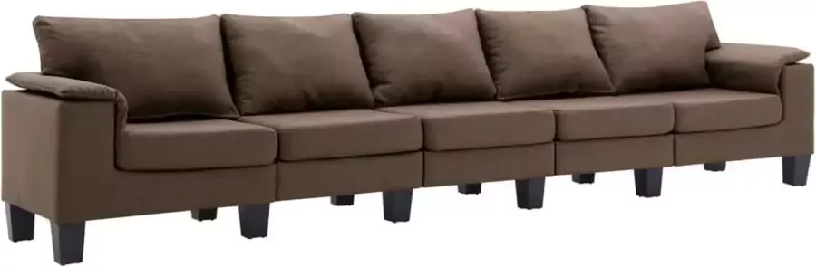 Dolce Vita La VijfzitsZitmeubel Sofa Zitbank Loungebank Hoekbank Relaxbank Loveseat Bank stof bruin