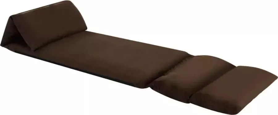 Prolenta Premium INFIORI Vloerstoel inklapbaar microvezel bruin