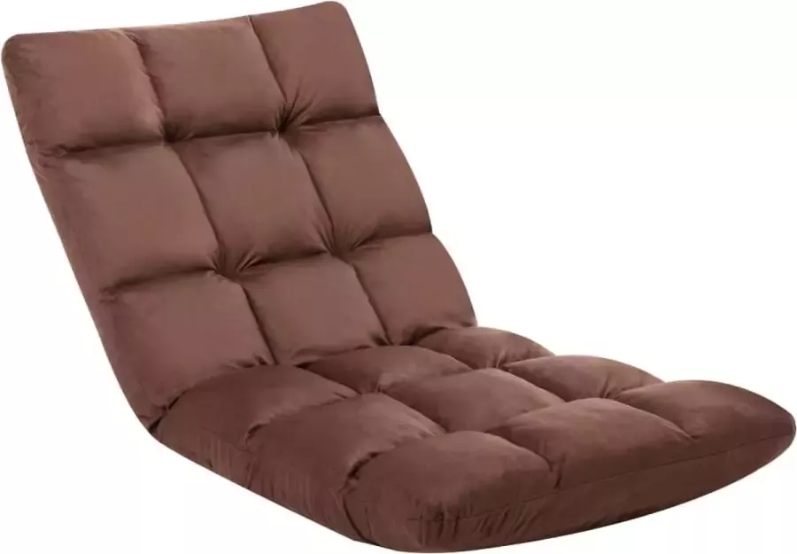 Prolenta Premium INFIORI Vloerstoel inklapbaar microvezel bruin