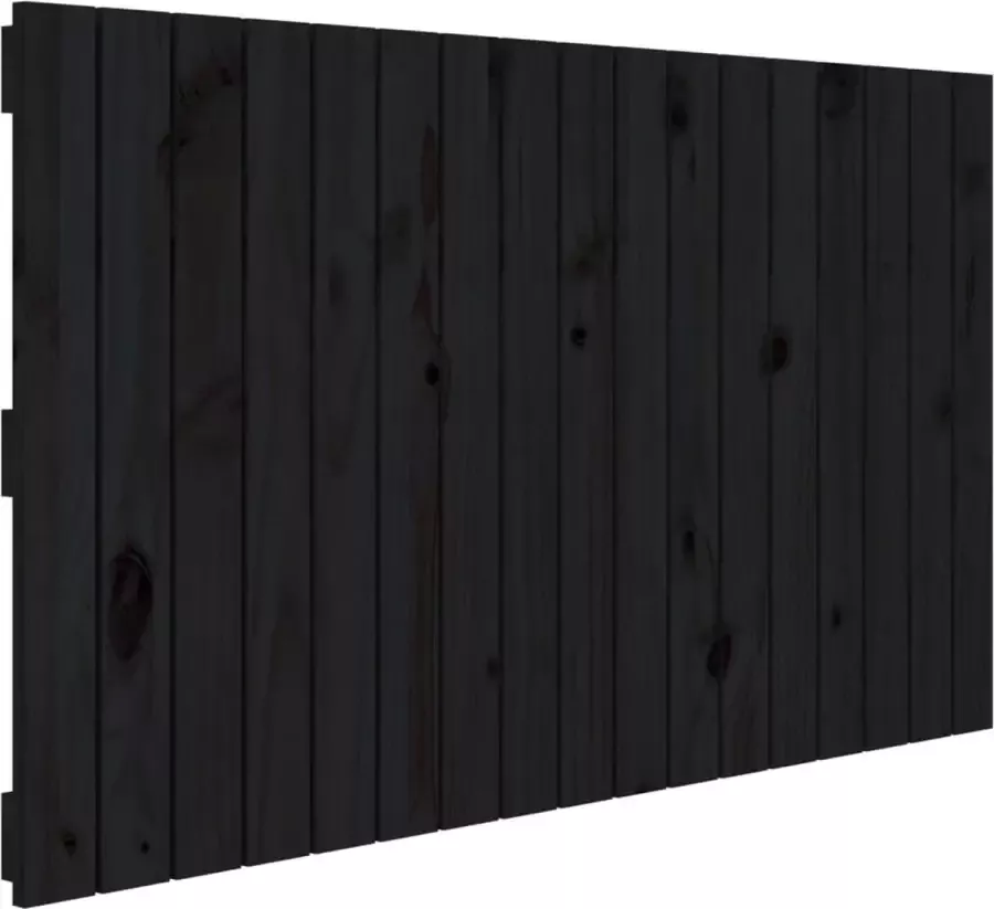 Dolce Vita La Wandhoofdbord 108x3x60 cm massief grenenhout zwart