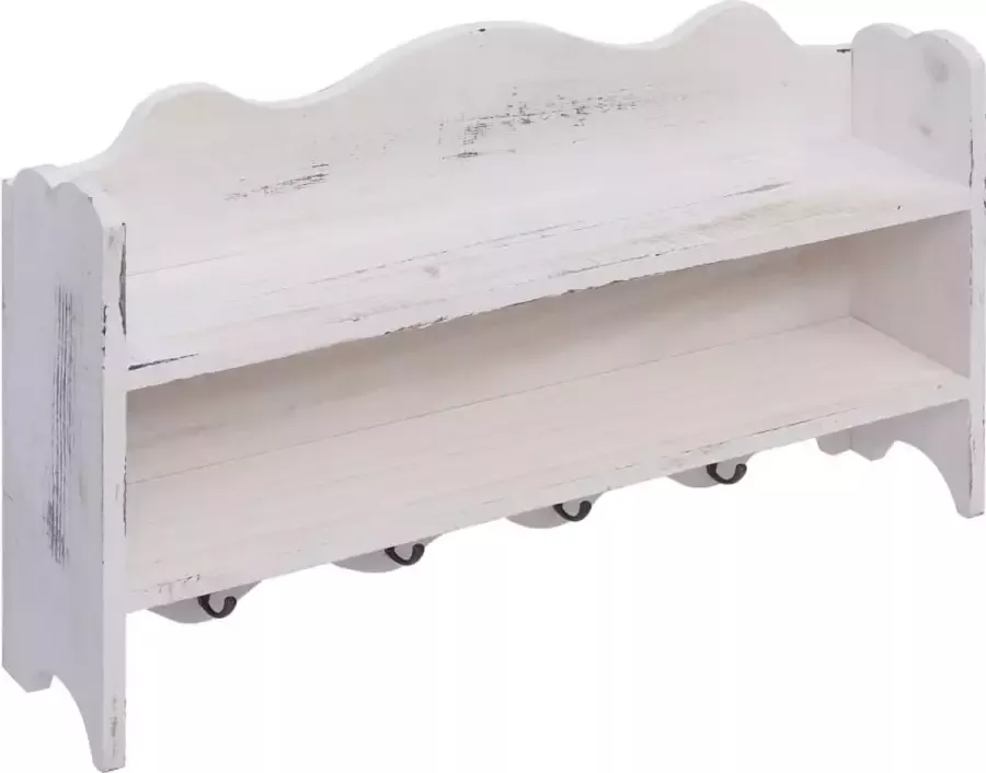Dolce Vita La Wandkapstok 50x10x30 cm hout wit