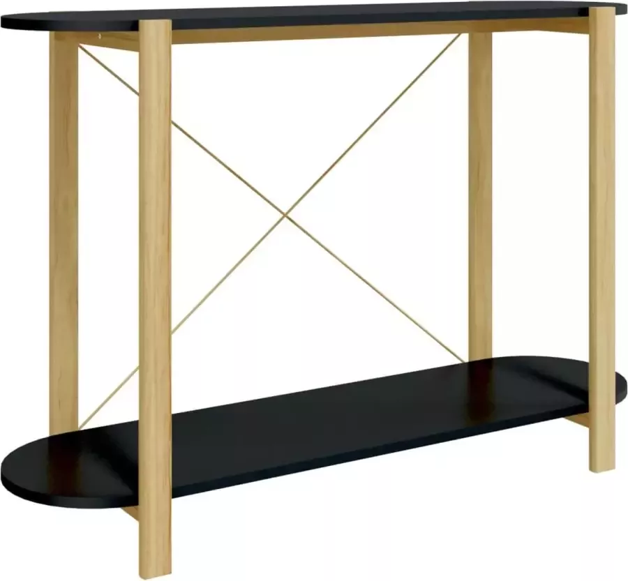 Dolce Vita La Wandplank Opklaptafel Wandmeubel Dressoir tafel Kaptafel 110x38x75 cm bewerkt hout zwart