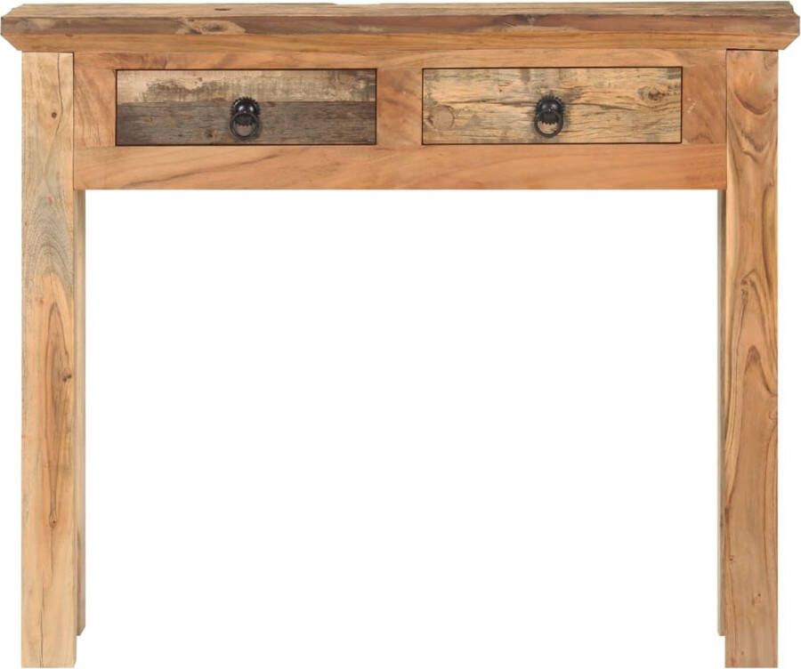 Dolce Vita La Wandplank Opklaptafel Wandmeubel Dressoir tafel Kaptafel 90 5x30x75 cm massief acaciahout en gerecycled hout