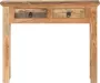 Dolce Vita La Wandplank Opklaptafel Wandmeubel Dressoir tafel Kaptafel 90 5x30x75 cm massief acaciahout en gerecycled hout - Thumbnail 1