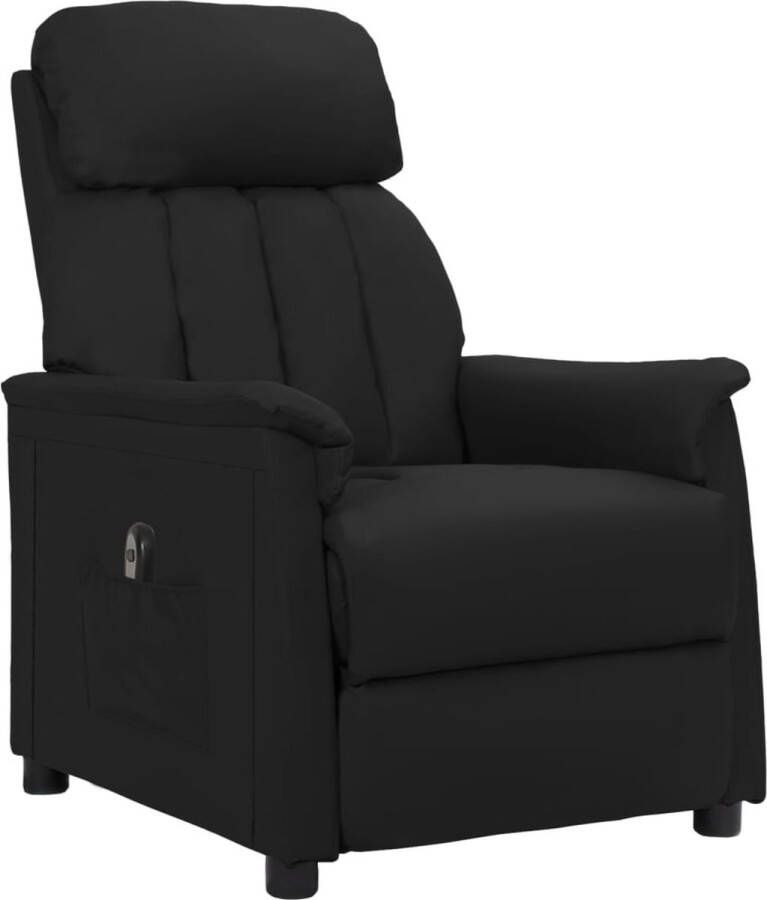 Dolce Vita La Zetel Leunstoel Clubstoel Comfortstoel Relaxzetel elektrisch verstelbaar kunstleer zwart