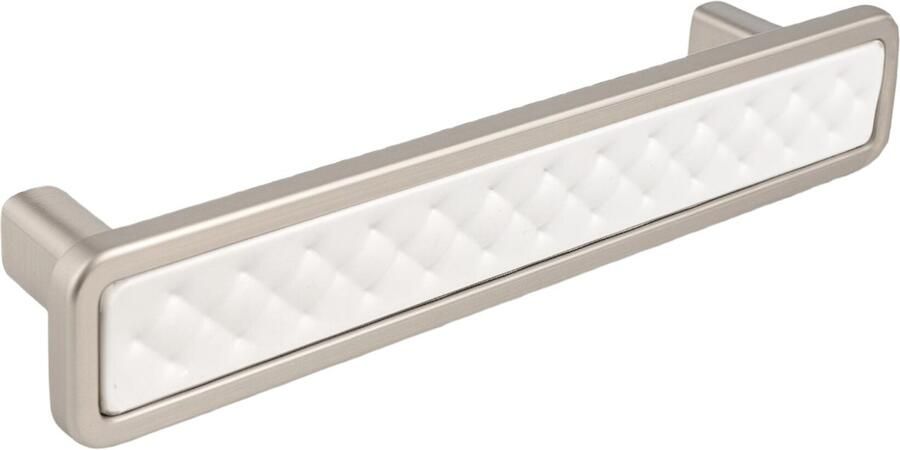 Domino Meubelgreep in Wit en Zilver Hoogwaardige kastgrepen van Znal Ladegrepen Moderne stijlgrepen voor keukenkasten Ladekasten Meubels 96 mm