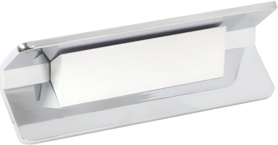 Domino Meubelknop in Wit en Chroom Hoogwaardige kastgrepen van Znal Meubelgreep Moderne stijl Grepen voor keukenkasten Ladekasten Meubels