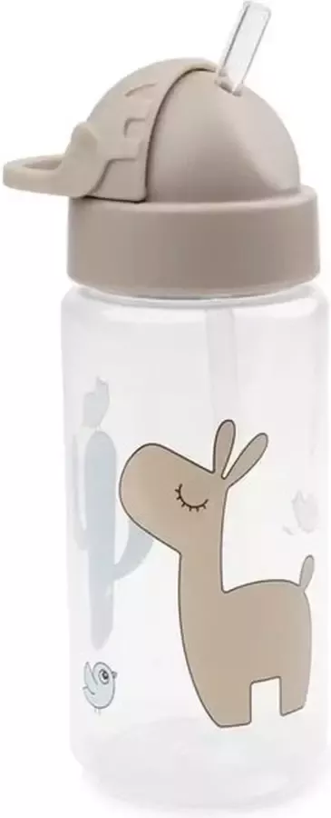 Done By Deer Siliconen drinkbeker met rietje Lalee sand