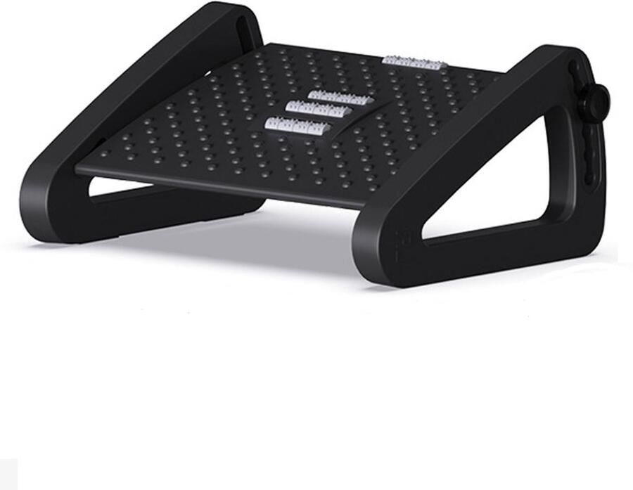 Dong Liang Voetenbank voor onder het bureau op het werk verstelbare ergonomische met voetmassagerol drukontlasting stoel voetenbank beensteun comfort schuine zwarte voetenbank voor
