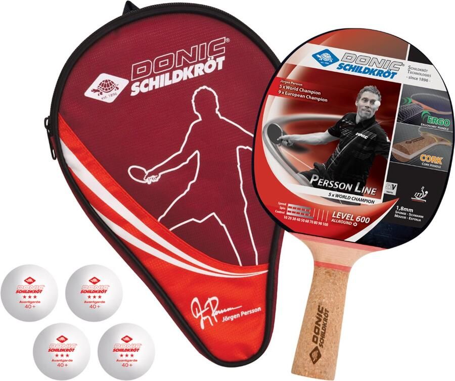 Donic schildkröt 788450 Tafeltennisbatje Beginner & recreatieve speler Zwart Hout Volwassene Elk geslacht 1 stuk(s)