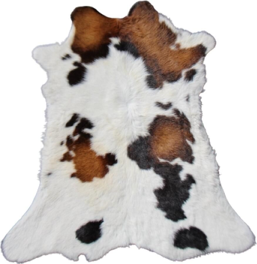Donja HD Donja-HD-Kalfsvel kalfshuid decoratief mini koetje vrolijke driekleur -tafelkleed-kinderkamer-cadeau- vloerkleedje
