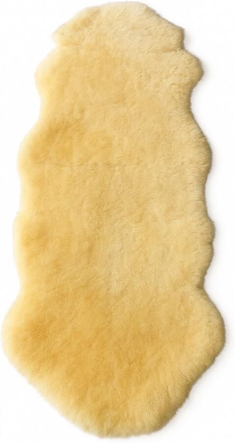Donja-HD -medical schapenvacht kleed duo loper voor o.a. in of langs het bed-bank-ligstoel vloerkleed- kleur; geel