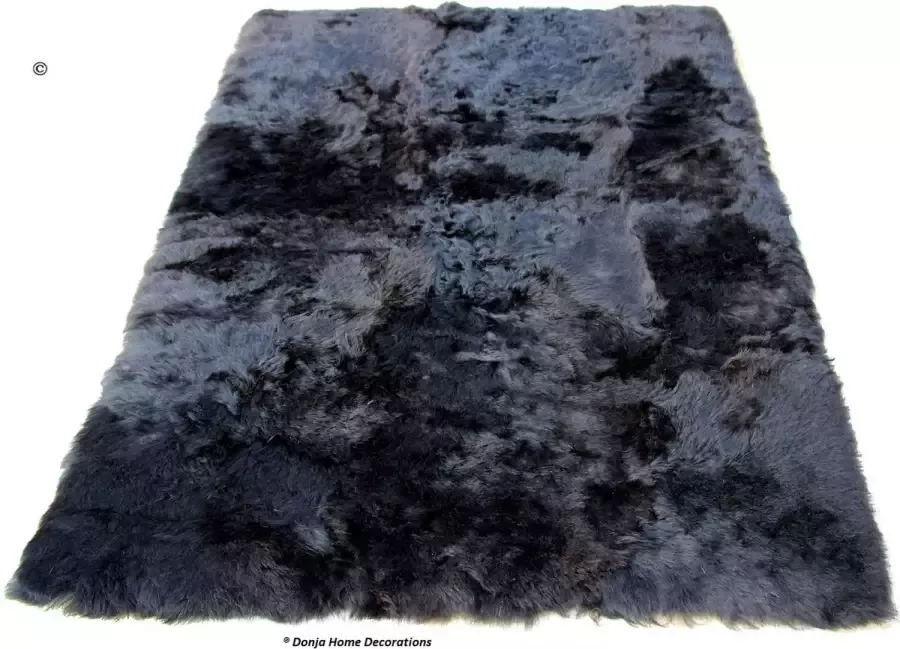 Donja HD IJslands lamsvacht schapenvacht vloerkleed tapijt natuurzwart bruin