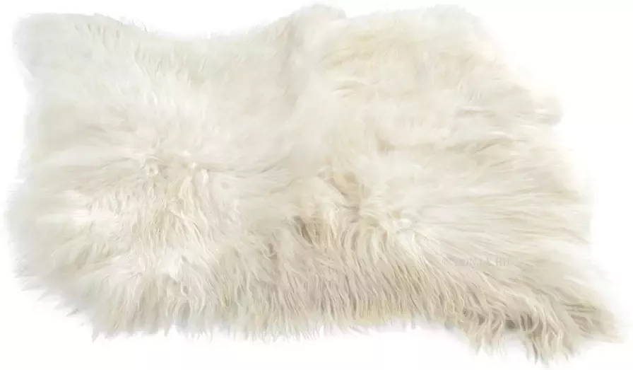 Donja HD Zacht IJslands schapenvacht vloerkleed tapijt duo langhaar wit