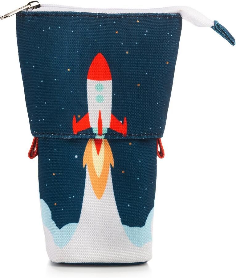 Donkey Products Pop Up Pennenhouder en Etui – Space Thema – Telescoo – Uitschuifbaar Pennenetui voor School & Thuis