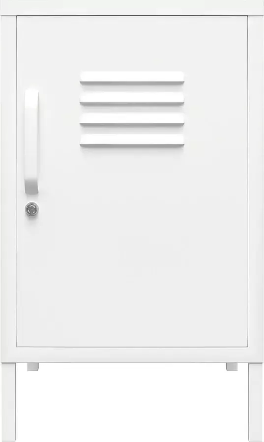 Dorel Home Mission District Bijzettafel met 1 deur in metaal wit