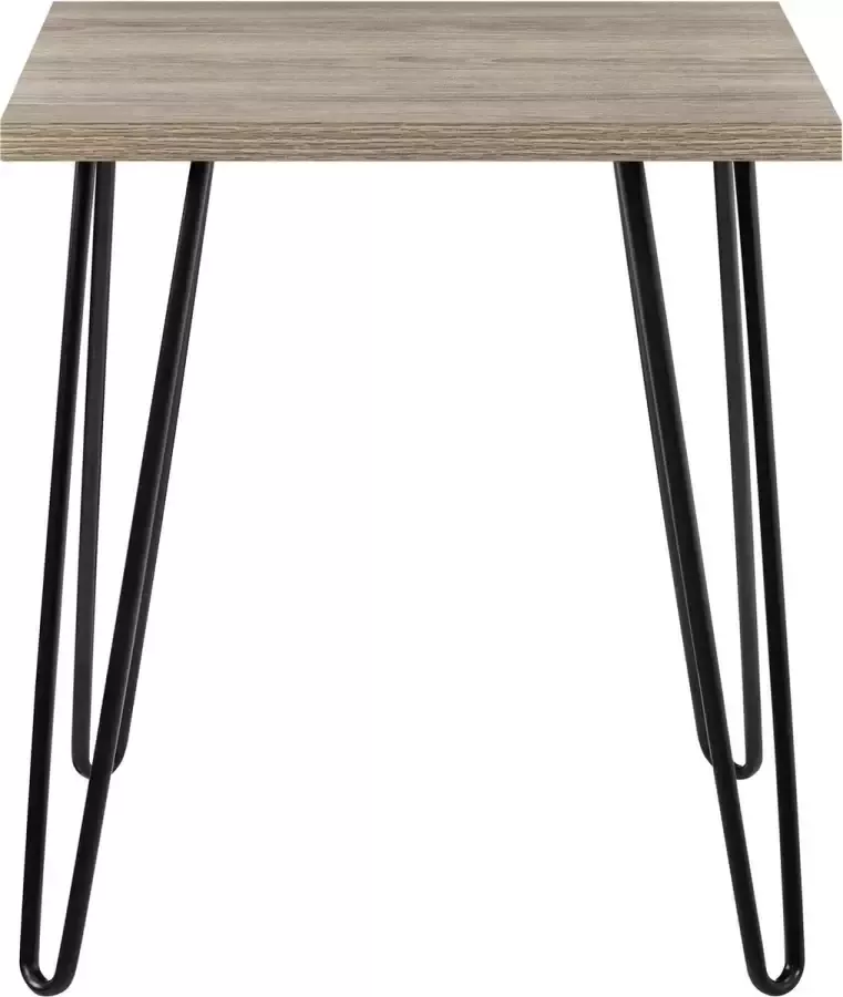 Dorel Home Owen Bijzettafel vierkant in gelamineerd spaanplaat eiken