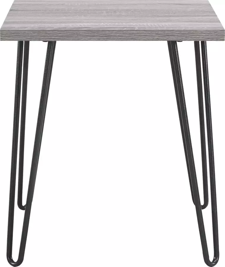 Dorel Home Owen Bijzettafel vierkant in gelamineerd spaanplaat grijs eiken