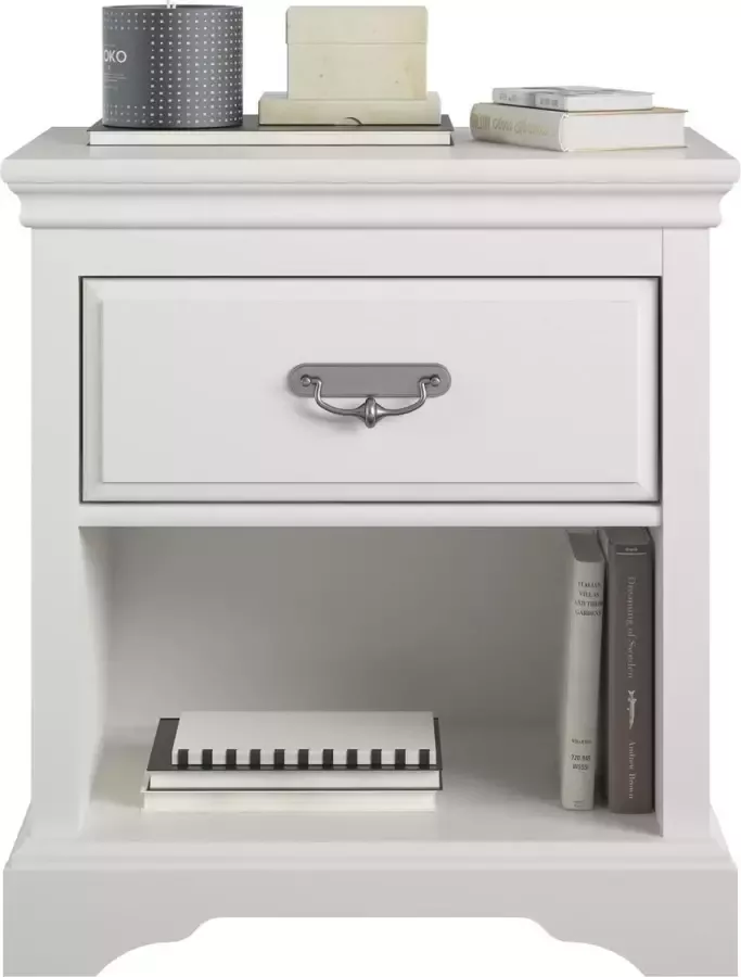 Dorel Home Bristol Nachtkastje met 1 lade in MDF wit