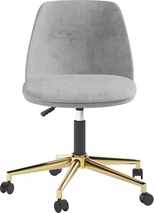 CosmoLiving by Cosmopolitan Westerleigh|Bureaustoel in fluweel lichtgrijs - Foto 3