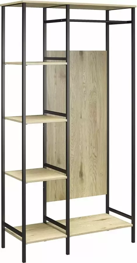 Dorel Home Modine|Kledingkast met 5 Legplanken in spaanplaat Natuur