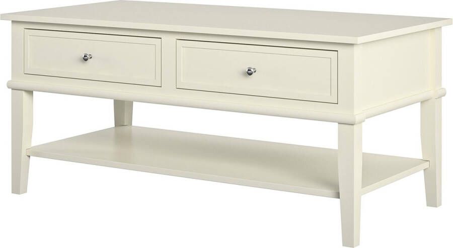 Loft24 Franklin|Salontafel met 2 laden in Wit MDF