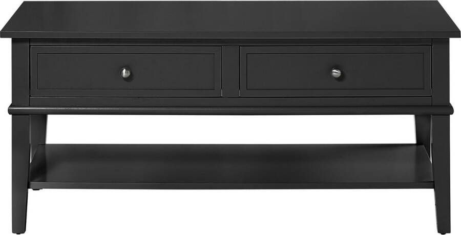 Loft24 Franklin Koffietafel met 2 Laden in MDF Zwart