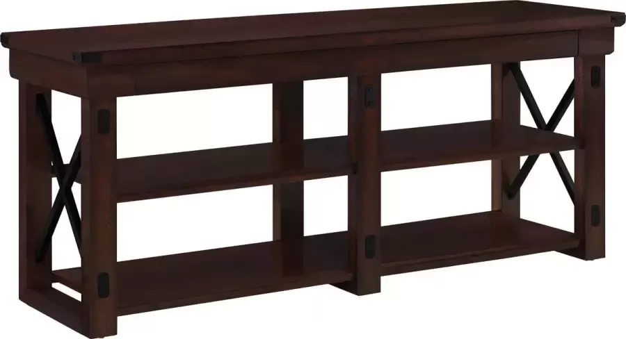 Loft24 Wildwood|TV-meubel met 2 open planken in MDF espresso kleur