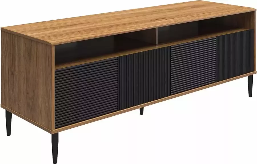 Dorel Home Tv-meubel met 4 deuren in MDF zwart