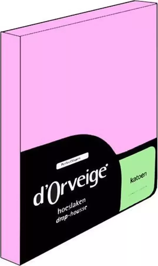 D'Orveige Hoeslaken Katoen Ledikant 60x120 cm Roze