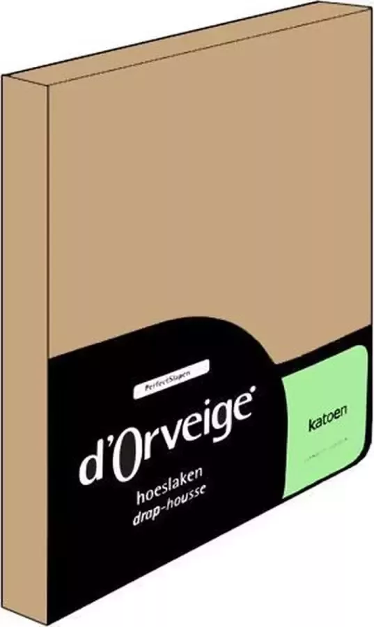 D'Orveige D´Orveige Hoeslaken Katoen twijfelaar 120x200 cm Zand