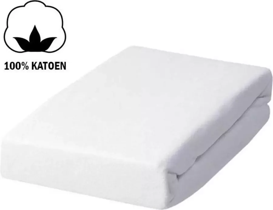 D'Orveige Molton Hoeslaken 100% Katoen Ledikant 60x120 cm Wit