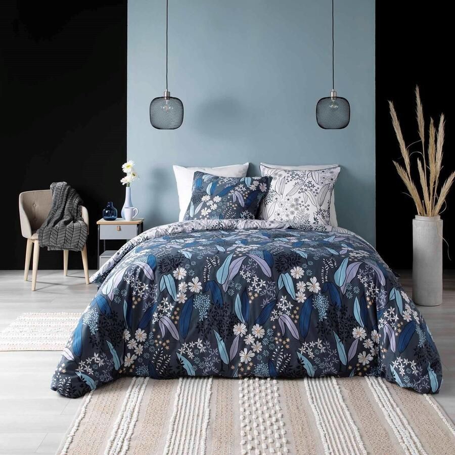 DOUCEUR D'INTERIEUR Complete bed linen made of organic cotton with CLARISSE print 240 x 220 cm